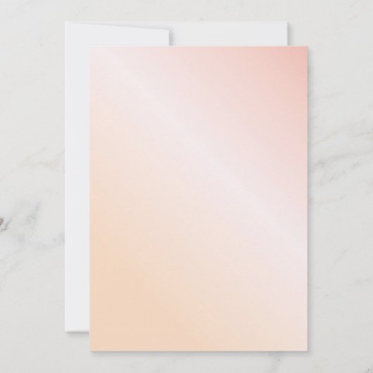 Baby shower wazig roze floraalgoud geometrisch kaart (Achterkant)