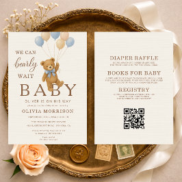 Baby Shower We Can Bearly Wait All in One Kaart