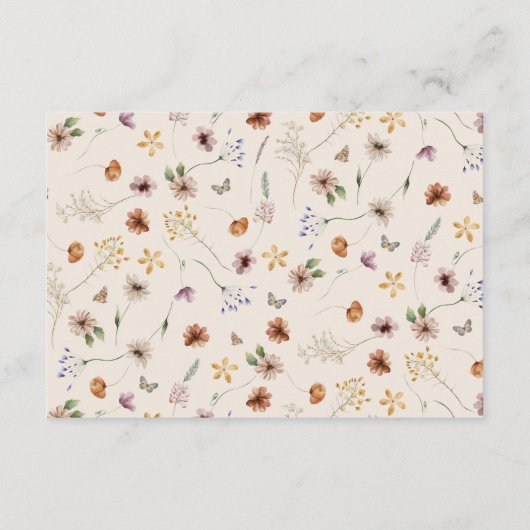 Baby shower weergeven informatiekaartje (Achterkant)