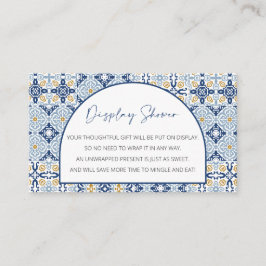 Baby shower weergeven, Italiaans thema loskoppelen Informatiekaartje