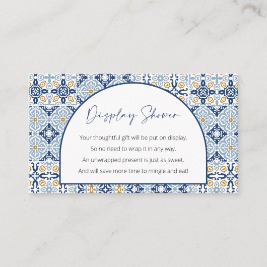 Baby shower weergeven, Italiaans thema loskoppelen Informatiekaartje (Voorkant)