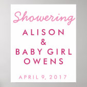 Baby Shower Welcome Poster (Voorkant)