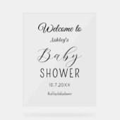 Baby shower Welkom Acryl Teken Acryl Bord (Voorkant)