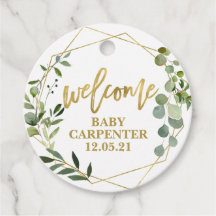 Baby shower welkom baby eucalyptus groen