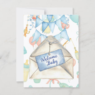 Baby shower Welkom baby voor Gevist liefhebbers Briefkaart