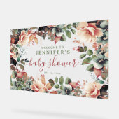 Baby shower Welkom Boho Garden Floral Acryl Bord (Hoek)