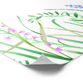 Baby shower Welkom Floral Lavender Tulip Greenery Poster (Hoek)