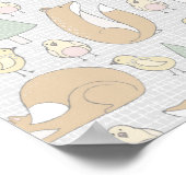 Baby shower Welkom met Woodland Creats Poster (Hoek)