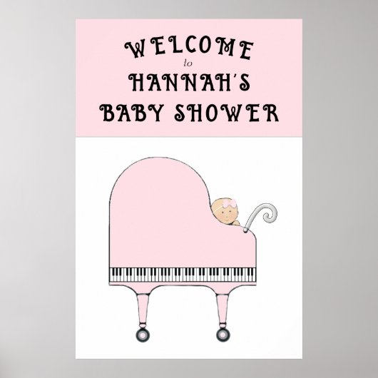 Baby shower Welkom Poster (Voorkant)