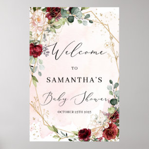 Baby shower welkom  poster