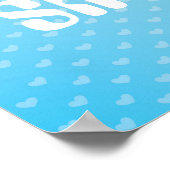 Baby shower Welkom Poster met Elephant for Boy (Hoek)