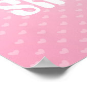 Baby shower Welkom Poster met olifant voor meisje (Hoek)