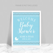 Baby shower Welkom Poster met Stroller for Boy