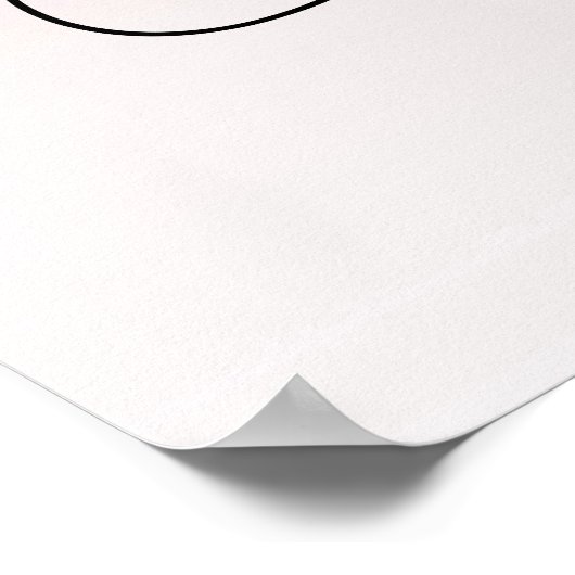 Baby shower Welkom Roos Gold Glitter Poster (Hoek)