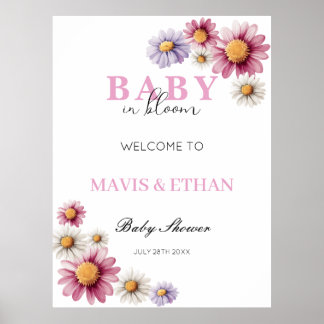 Baby shower Welkom Teken Poster Sjabloon