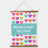 Baby shower welkom wandtapijt hangend wandkleed (Voorkant)