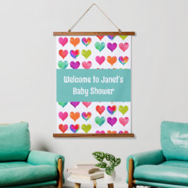 Baby shower welkom wandtapijt hangend wandkleed