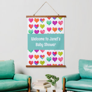 Baby shower welkom wandtapijt hangend wandkleed