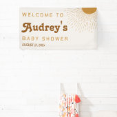 Baby shower welkomstbord hier komt de zoon spandoek (Insitu)