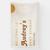 Baby shower welkomstbord hier komt de zoon spandoek (Verticaal)