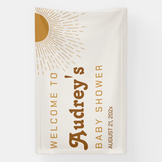 Baby shower welkomstbord hier komt de zoon spandoek (Verticaal)