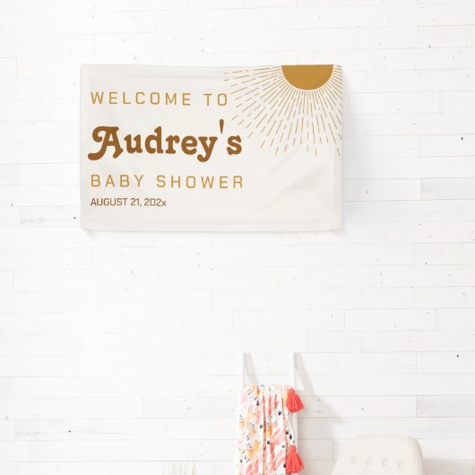 Baby shower welkomstbord hier komt de zoon spandoek (Insitu)