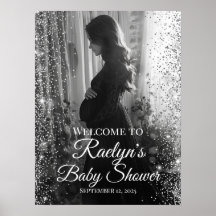 Baby shower welkomstbord met foto