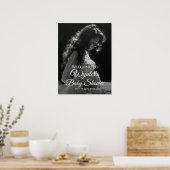 Baby shower welkomstbord met foto poster (Keuken)