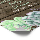 Baby shower welkomstgebarentaal bijtend succes poster (Hoek)