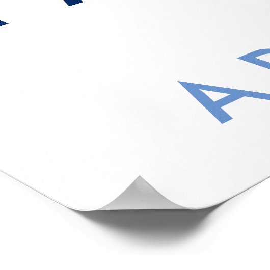 Baby shower WelkomstPoster Poster (Hoek)