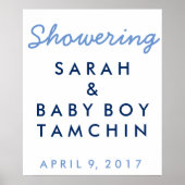 Baby shower WelkomstPoster Poster (Voorkant)