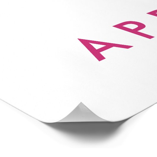 Baby shower WelkomstPoster Poster (Hoek)