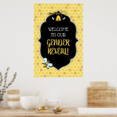 Baby shower welkomstteken bijen poster (Keuken)