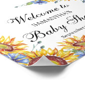 Baby shower Welkomstteken Poster (Hoek)