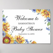 Baby shower Welkomstteken Poster (Voorkant)