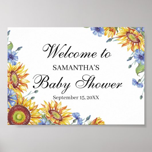 Baby shower Welkomstteken Poster (Voorkant)