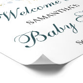Baby shower Welkomstteken Poster (Hoek)