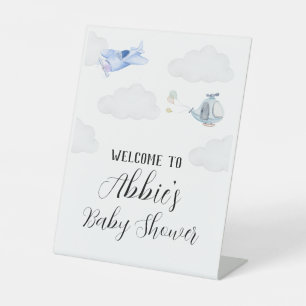baby shower welkomstvlieger reclamebord met voetstuk
