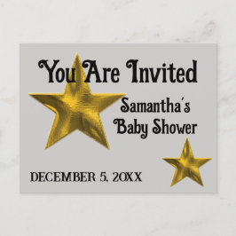 Baby shower Welkomstwoord Superstar Star Uitnodigi Aankondigingskaart