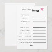 Baby shower - Wensen (Voorkant / Achterkant)