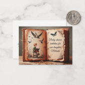 Baby shower Wenskaart Notitiekaartje (Voorkant / Achterkant in situ)