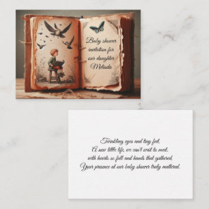 Baby shower Wenskaart Notitiekaartje