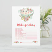 Baby shower wenst Baby Kaart in Roze (Staand voorkant)