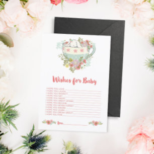 Baby shower wenst Baby Kaart in Roze