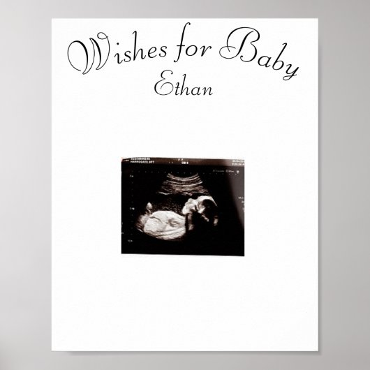 Baby shower, wenst Baby Keepslag Poster (Voorkant)