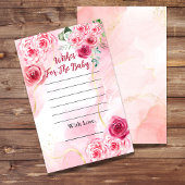 Baby shower wenst Baby Magenta Roos roze