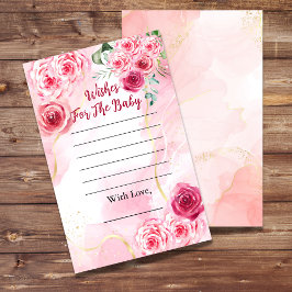 Baby shower wenst Baby Magenta Roos roze