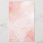 Baby shower wenst Baby Magenta Roos roze (Achterkant)