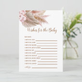 Baby shower wenst Baby Pampas Kaart (Staand voorkant)