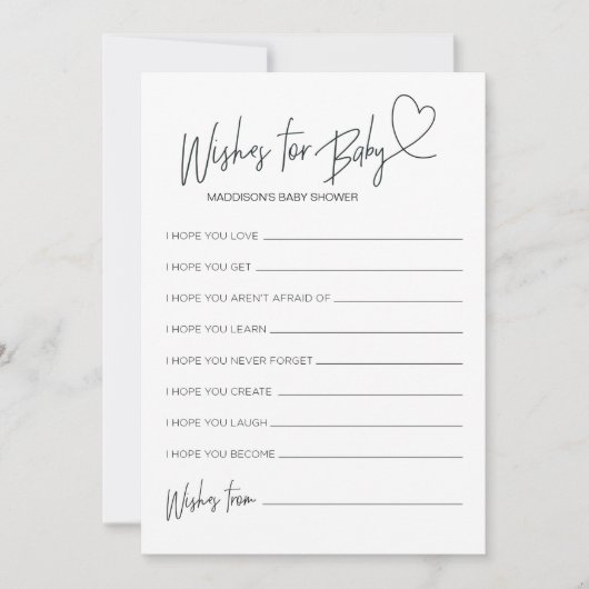 baby shower wenst Baby spelkaart Kaart (Voorkant)